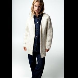 ZARA PURL KNIT CARDIGAN | SIZE : S | NWT